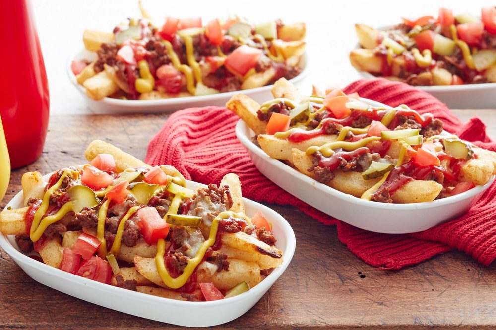 Cheeseburger loaded fries